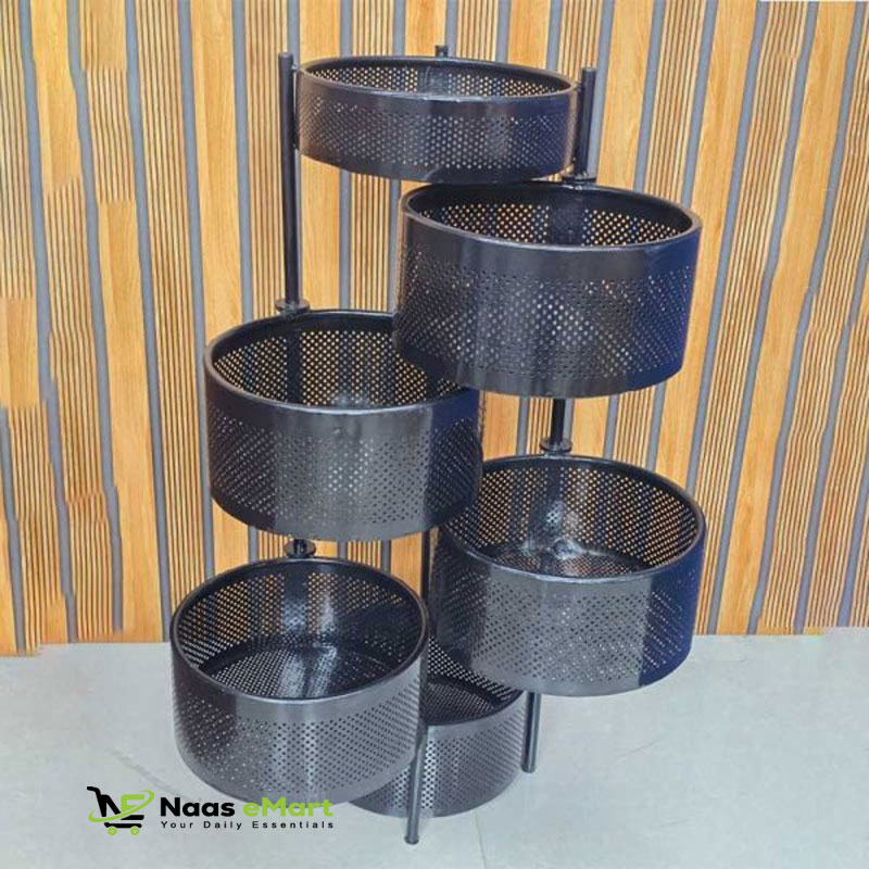 6 Layer Round Shape Kitchen Rack