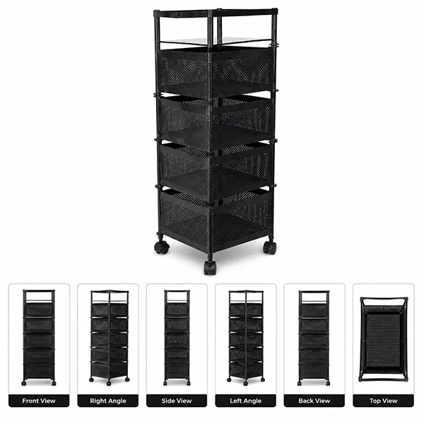 5 Layer Square Shape Kitchen Rack