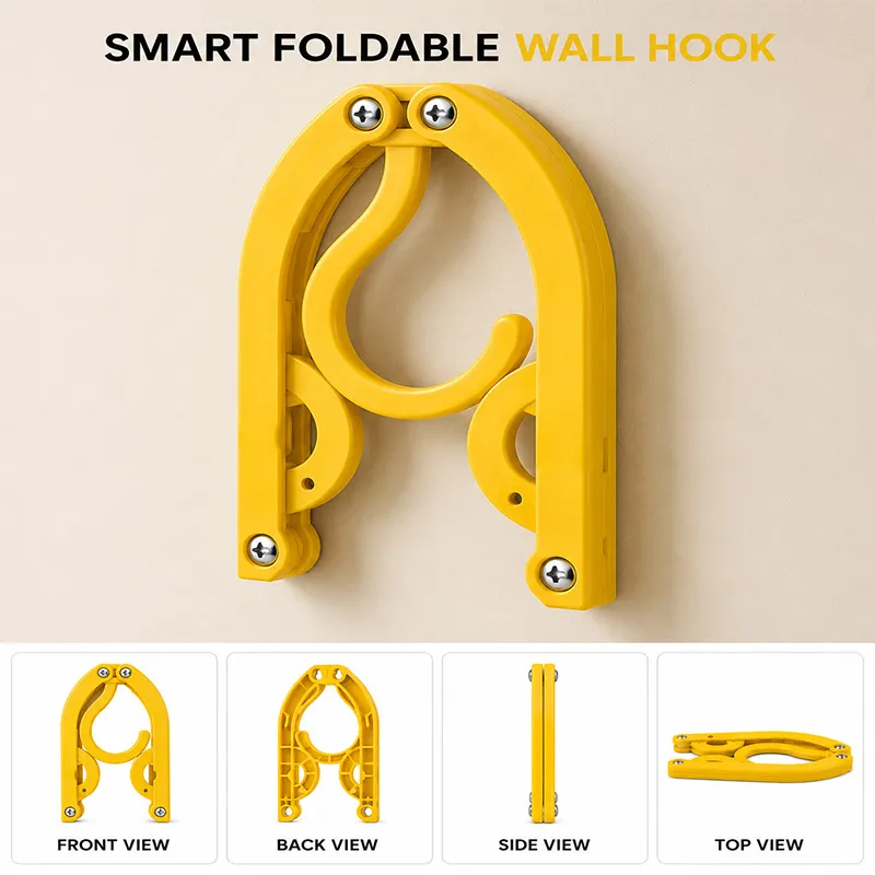 6 Pcs - Portable Folding Clothes Hangers Travel Accessories Foldable Clothes Drying Rack for Travel - Hanger
