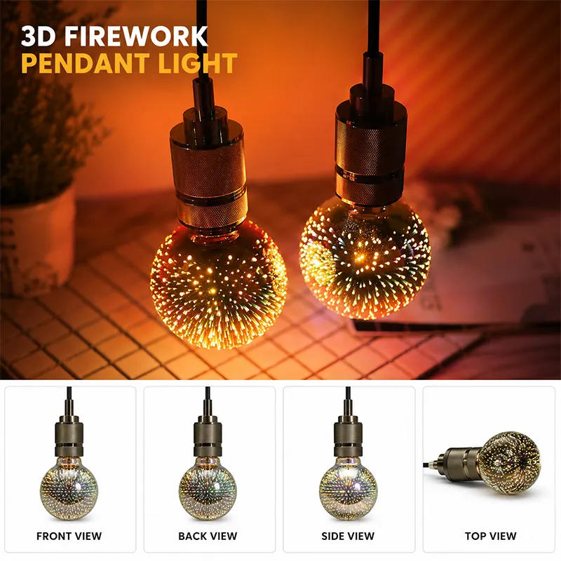 3D FIREWORK LED DECORATIVE LIGHT BULB BALL SHAPE(FRESH BOX0