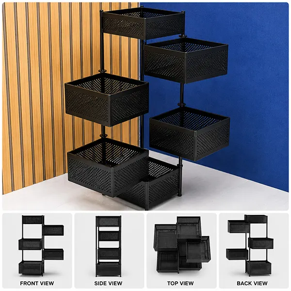 6 Layer Square Shape Kitchen Rack