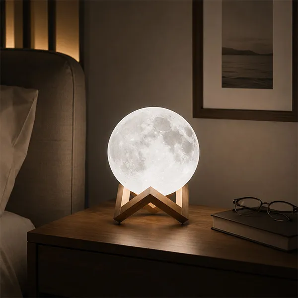 3D Moon Lamp Night Light (Rechargeable & Touch/Remote Control)