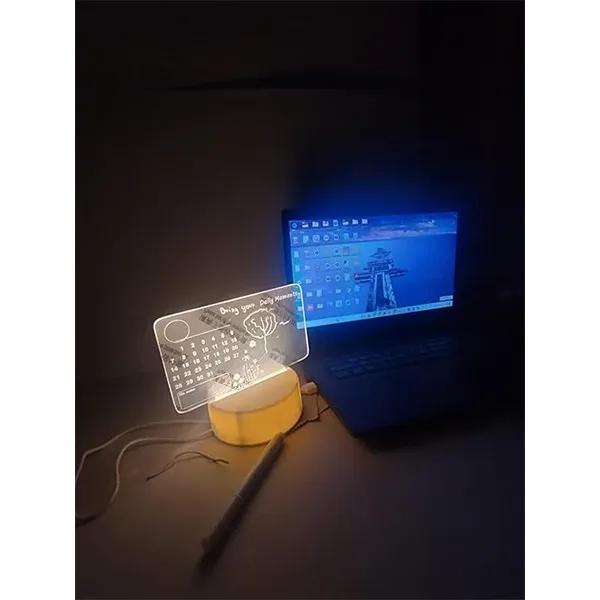 Calendar Message Board Night Light (with Pen)