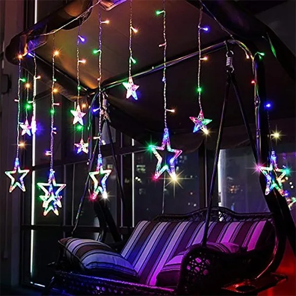 Big Star Curtain Fairy Lights – Multi Color