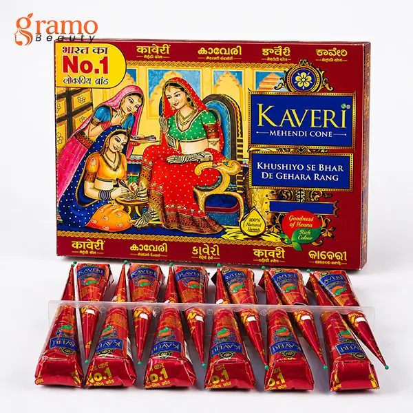 KAVERI Mehendi Cone – Rich Dark Color এক বক্সে ১২ পিছ পাবেন