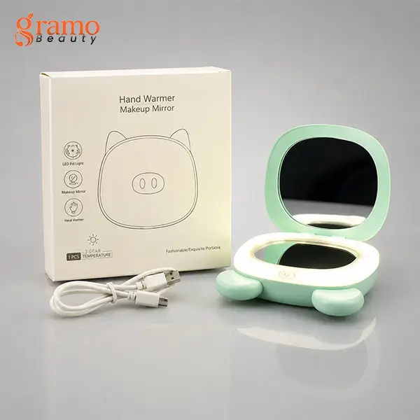 BESPORTBLE Mini Cartoon Hand Warmer with Makeup Mirror