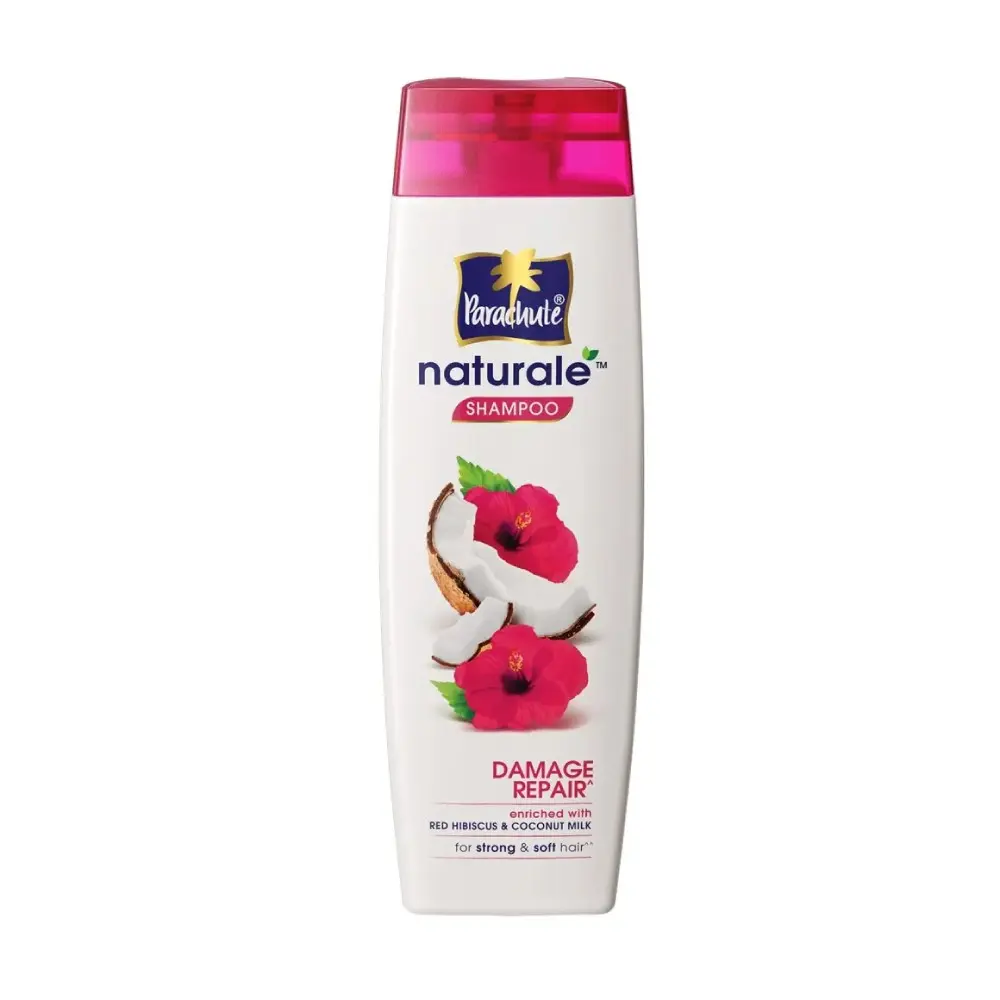 Parachute Naturale Anti Hair Fall Shampoo with Henna & Coconut Milk, For Strong & Thick Hair, Reduces Hair Fall, Paraben Free, 100% Vegan, All Hair Types, 320 ml