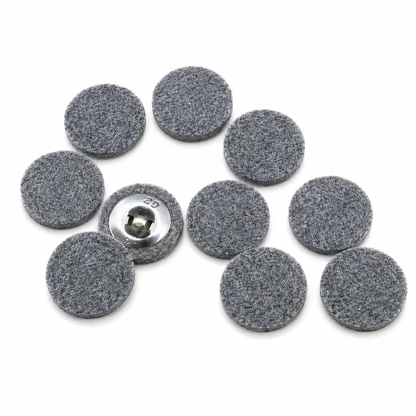 Fabric Cloth Covered Buttons with Metal Buttons for Blouses Sweaters Fabric Buttons Grey 25mm 10PCS