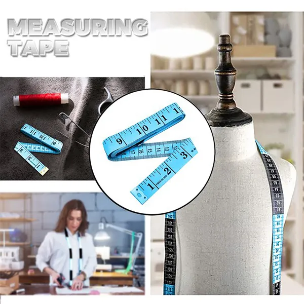 2 pis Body Measuring Ruler Sewing Cloth Tailor Measurement Tape (Multicolour, Pack of 2)